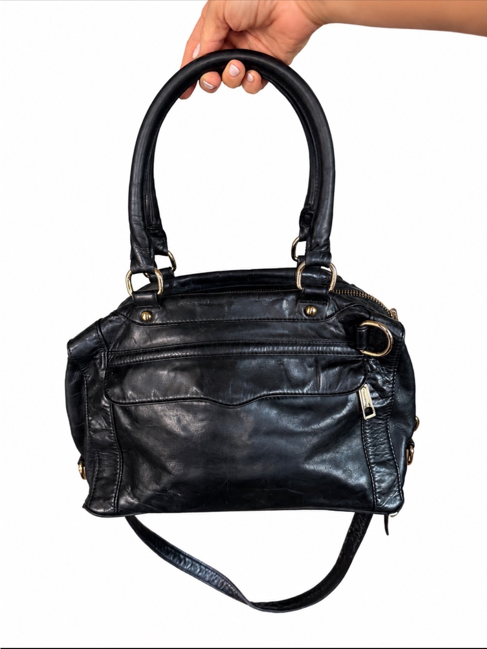 Rebecca Minkoff Black Leather Shoulder Satchel